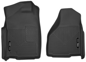 Ram 1500 Quad Cab Floor Mats - Front - Husky Liners - X-Act Contour - Black - `09-`14